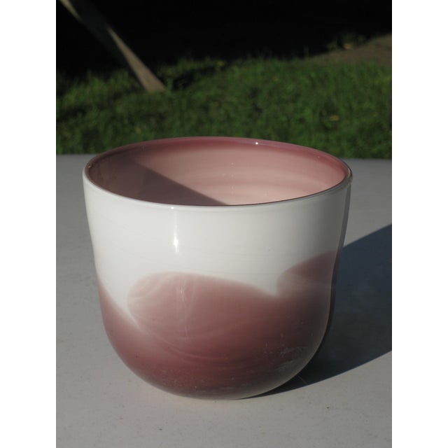 Late 20th Century Late 20th Century Hand Blown Bowl Vitrix Hot Glass M B 9/79 For Sale - Image 5 of 10