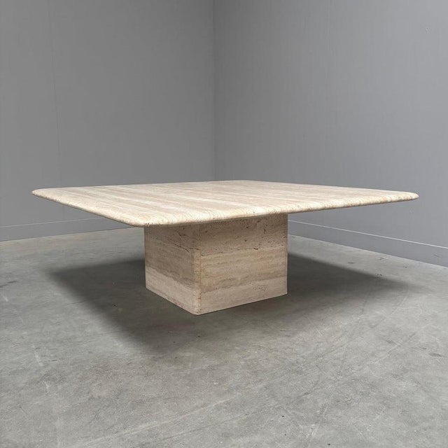 Large Vintage Travertine Coffee Table, 1970s For Sale - Image 5 of 14