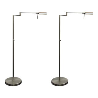 Sonneman Modern Minimalist Floor Lamps or Reading Lamps - a Pair For Sale