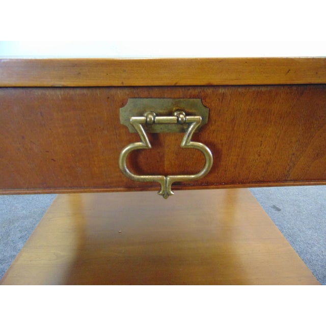 Mid 20th Century Baker Regency Style Cherry Side Table For Sale - Image 5 of 8