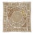 Bohemian Neutral Tan Suzani From Tashkent 4'6'' X 4'10'' For Sale