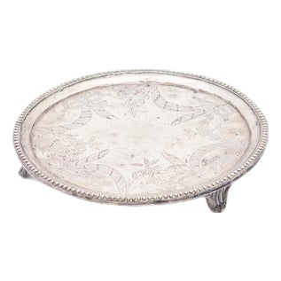 Circular Silver Catchall Dish For Sale