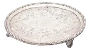 Circular Silver Catchall Dish