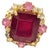 Bochic "Orient" Red Ruby & Multi Sapphire Cocktail Ring Set 18K Gold & Silver For Sale - Image 15 of 18