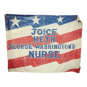 1930s Large Vintage Carnival or Stage Banner George Washington's Nurse Joice Heth