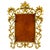 Mid 20th Century Mid 20th Century Cast Brass Rococo Style Ornate Wall Hanging Photo Frame For Sale - Image 5 of 7