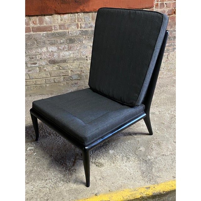 T. H. Robsjohn Gibbings for Widdicomb Upholstered Slipper Chair For Sale - Image 10 of 13