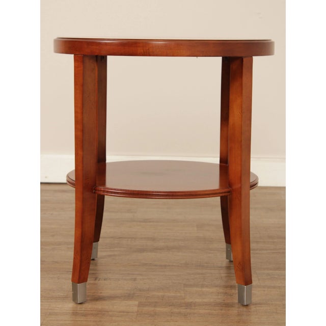 Sherrill Furniture CTH Sherrill Occasional Regency Style Cherry Two-Tier Table (B) For Sale - Image 4 of 13