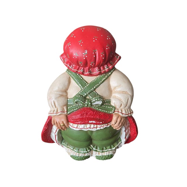 Red Vintage Mr. & Mrs. Santa Claus Warm Buns Figures-a Pair For Sale - Image 8 of 12