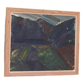 Georg Suttner, Mountains, 1950s, Oil on Canvas, Framed For Sale