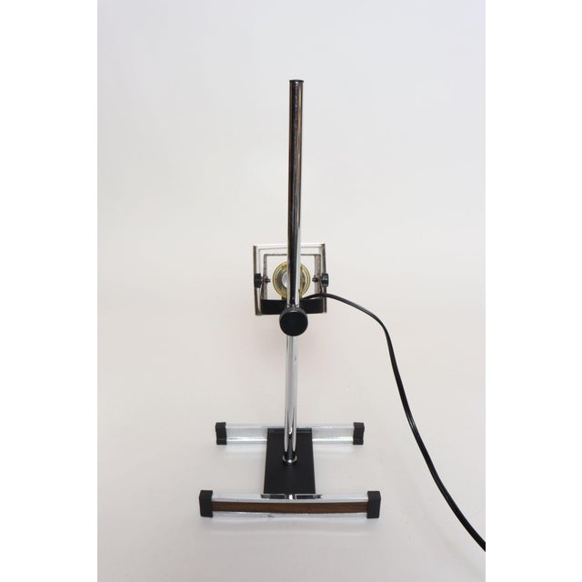 Silver Vintage Chrome Adjustable Table Lamp With Articulating Shade by Robert Sonneman For Sale - Image 8 of 18