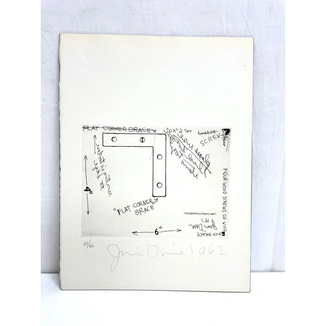 Jim Dine, Composition, 1962, Lithograph, in Flawless conditions. Designed 1960 to 1969 This piece has an attribution mark,...