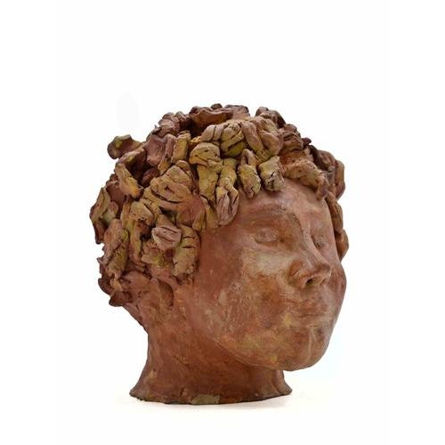Sirio Pellegrini, Portrait, Terracotta Sculpture, 1960s For Sale - Image 4 of 4