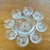 Mid-Century Crystal Punch Center Bowl and Coupe Glasses from Cristallerie de Lorraine, 1950s, Set of 9 For Sale - Image 8 of 9