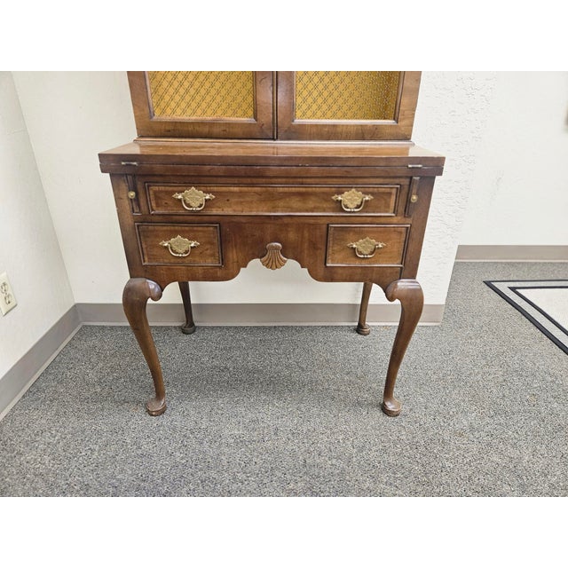 Traditional 1980s Century Furniture Traditional Secretary Desk With Folding Writing Surface. For Sale - Image 3 of 18