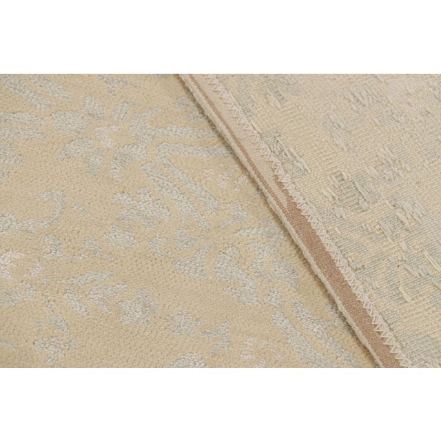 Textile Rug & Kilim’s Tudor Style Rug in Beige, Gray All Over Floral Pattern For Sale - Image 7 of 7