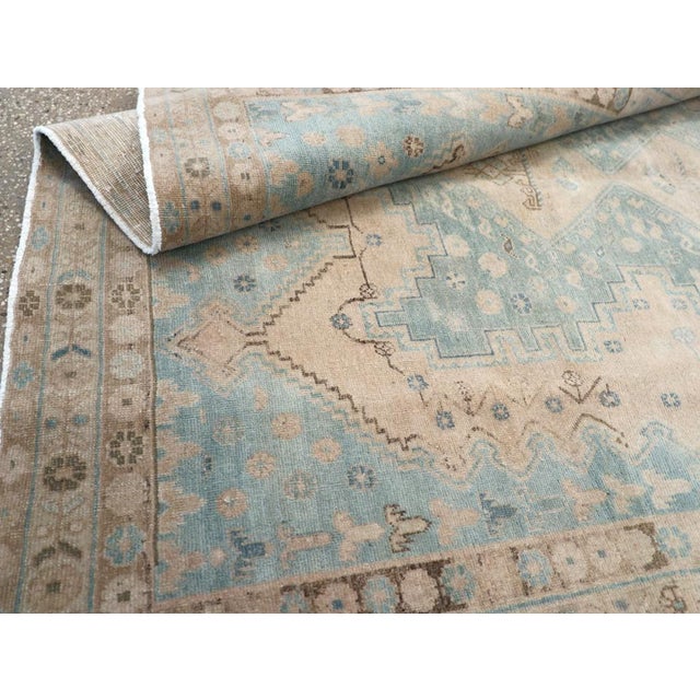 Cornflower Blue Galerie Shabab Collection Mid-20th Century Persian Afshar Accent Rug For Sale - Image 8 of 8