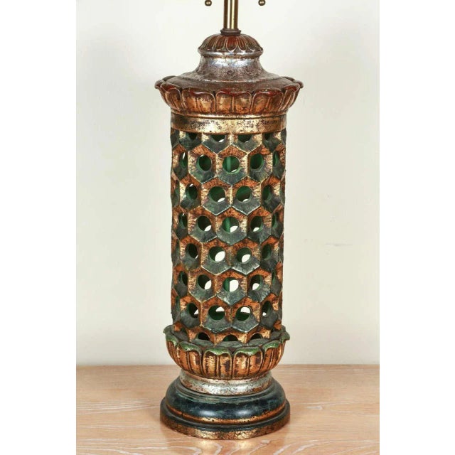 Mid-Century Modern 1950s Grand Ceramic Table Lamp by Nrdini For Sale - Image 3 of 8