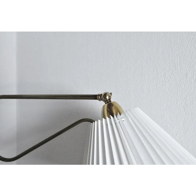 Metal Danish Brass Swing Arm Wall Lamp, 1950s For Sale - Image 7 of 12