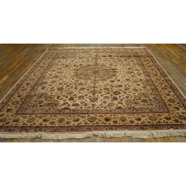 This exceptional 1940 Antique Tabriz Persian Formal rug showcases the historic craftsmanship of Iran's renowned weaving...