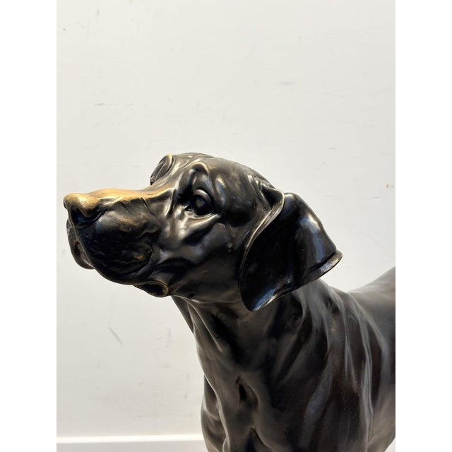 Statue of Hunting Dog in Bronze For Sale - Image 3 of 7