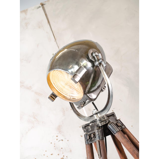 Patt 123 Theater Spotlight on Wooden Tripod Floor Lamp from Strand Electric, 1950s For Sale - Image 15 of 18