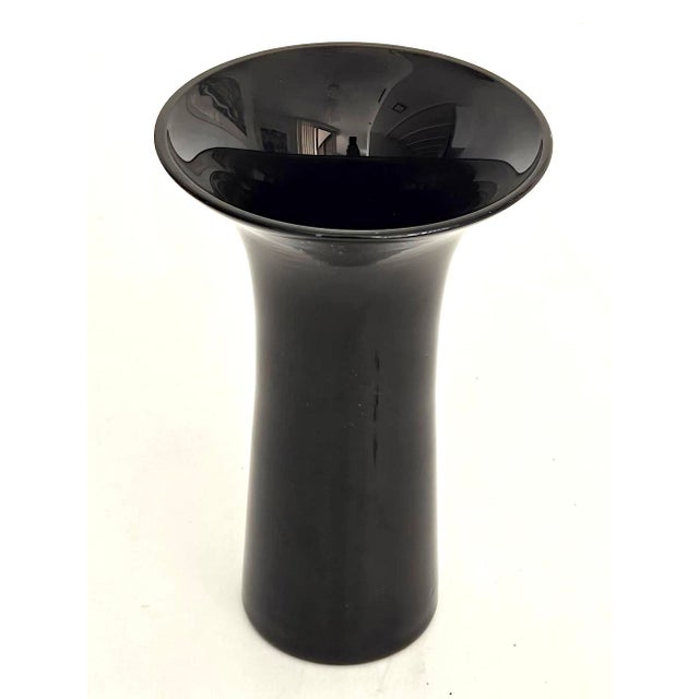1960s Italian Art Glass Black Amethyst Vase in the Style of Luciano Vistosi, Murano For Sale In Miami - Image 6 of 10