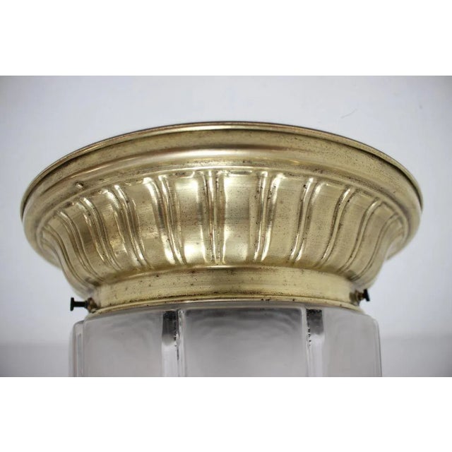 Metal Art Deco Ceiling Lamp, 1930s For Sale - Image 7 of 8