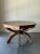 Curved Hexagon Oak & Tile Dining Table Germany 1960s For Sale - Image 9 of 9