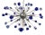 Italian Handmade Blue Murano Glass Sputnik Chandelier from Simoeng For Sale