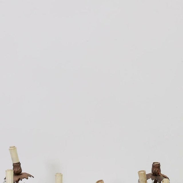 Decoration - Set of four Napoleon III wall sconces. French Napoleon III; in embossed and gilded bronze. Decorated with...
