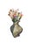 Gary DiPasquale, Postmodern Slip-Cast Stoneware Bud Vase, Geometric 3-Sided Flared Triangular - Olive Green For Sale - Image 4 of 9