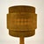 Vintage Table Lamp in Suede Leather and Brass, 1960s, Set of 2 For Sale - Image 4 of 16