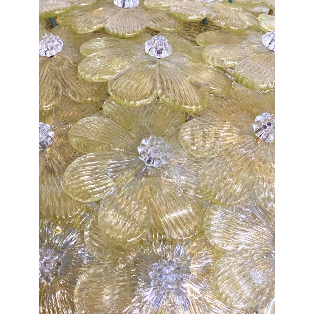 Early 21st Century Gold-Flowers Murano Glass Flush Mount For Sale - Image 11 of 13