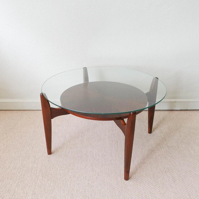 This coffee table was designed and produced by Wilhelm Renz, in Germany, during the 1960's. It has an organic inspired...