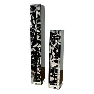 Cubist Vases from Anatole Riecke, 1969, Set of 2 For Sale