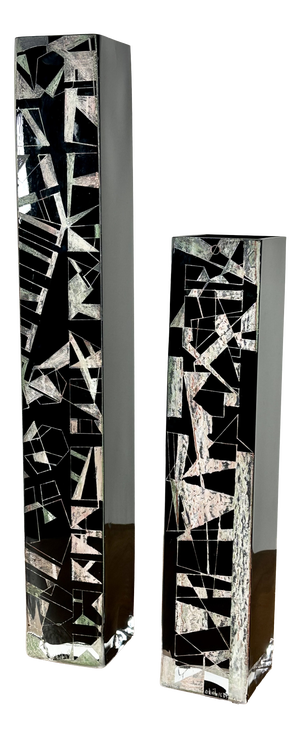 Cubist Vases from Anatole Riecke, 1969, Set of 2