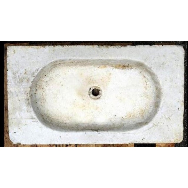 Antique original italian carrara marble sink began 20th century Italy original antique white marble sink. Soundhole...