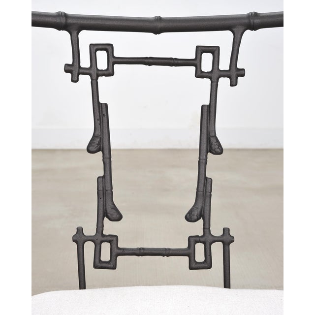 Set of Six Michael Taylor Bronzed Bamboo Garden Dining Chairs For Sale - Image 10 of 18