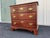 Brown 1970s Statton Trutype Cherry Chippendale Bachelor Chest Nightstand With Pullout Table For Sale - Image 8 of 12