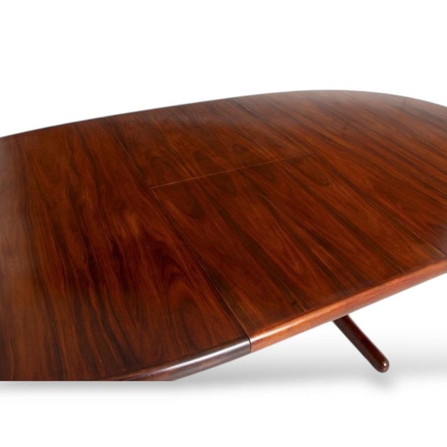 Wood Mid-Century Modern Danish Rosewood Extending Dining Table by Skovby, 1980s For Sale - Image 7 of 10