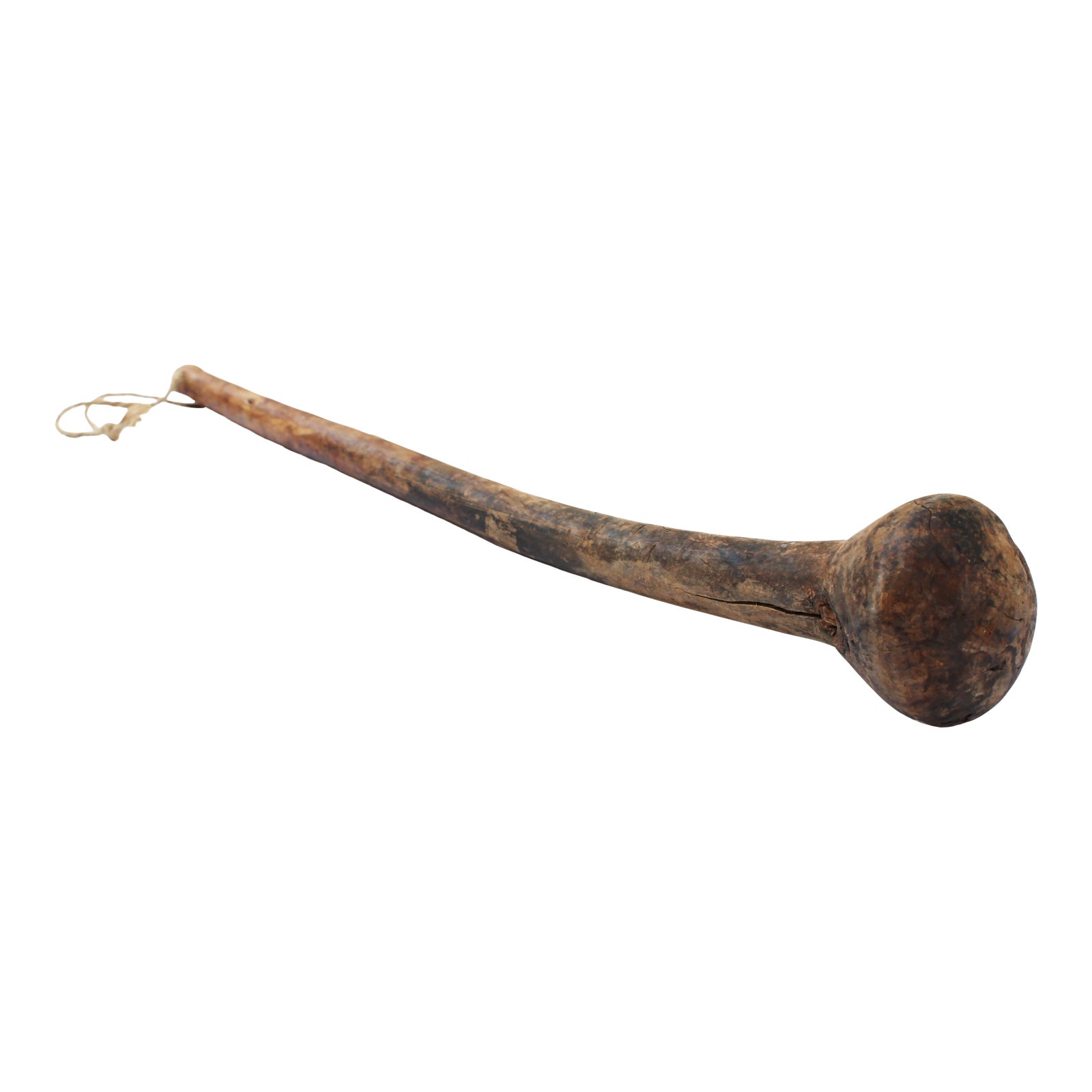19th C. Carved Tribal African Wooden Drum Baton | Chairish