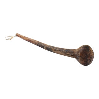 19th C. Carved Tribal African Wooden Drum Baton For Sale