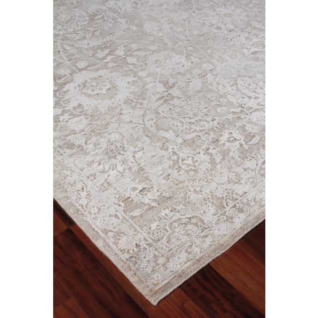 Bryant Ivory/Beige hand knotted Wool/Viscose/Cotton Rug - 8'x10' For Sale In Los Angeles - Image 6 of 9