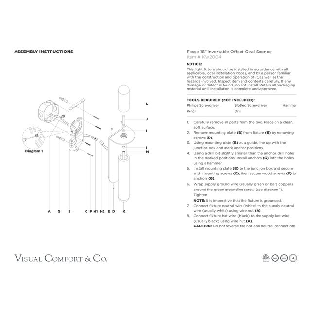 Kelly Wearstler for Visual Comfort Signature Fosse 18" Invertable Offset Oval Sconce in Antique-Burnished Brass with Alabaster For Sale - Image 9 of 10