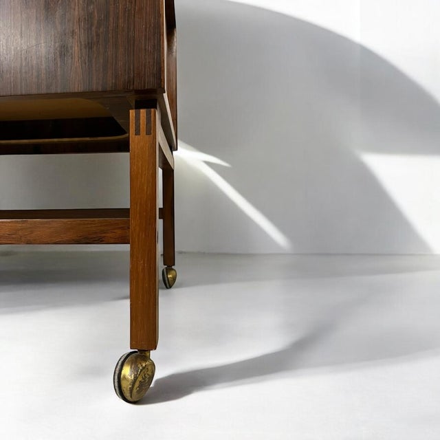 Rosewood Bar Trolley from Erling Torvits, Denmark, 1960s For Sale - Image 10 of 14