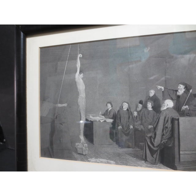 Late 19th Century Antique Book Plate of the Inquisition For Sale - Image 5 of 6