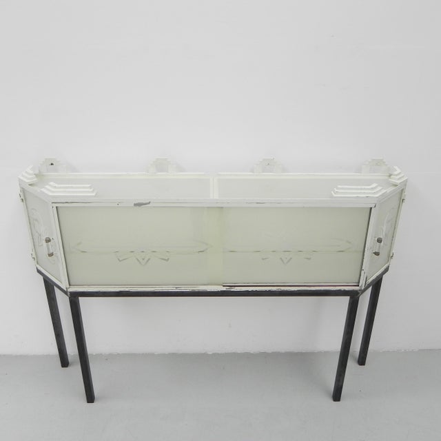 Black Art Deco Display Cabinet on Legs, 1920s For Sale - Image 8 of 18