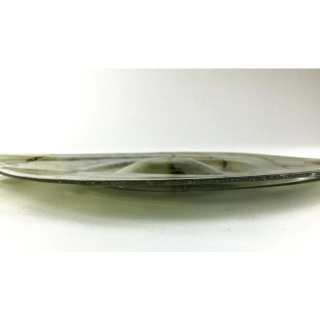 1980s Artisan Abstract Glass Fruit Platter Plate Mexico For Sale - Image 5 of 13