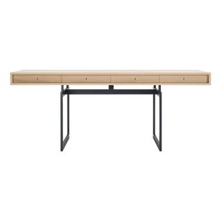 Dark Grey and White Stained Oak Office Desk by Bodil Kjaer for Karakter For Sale